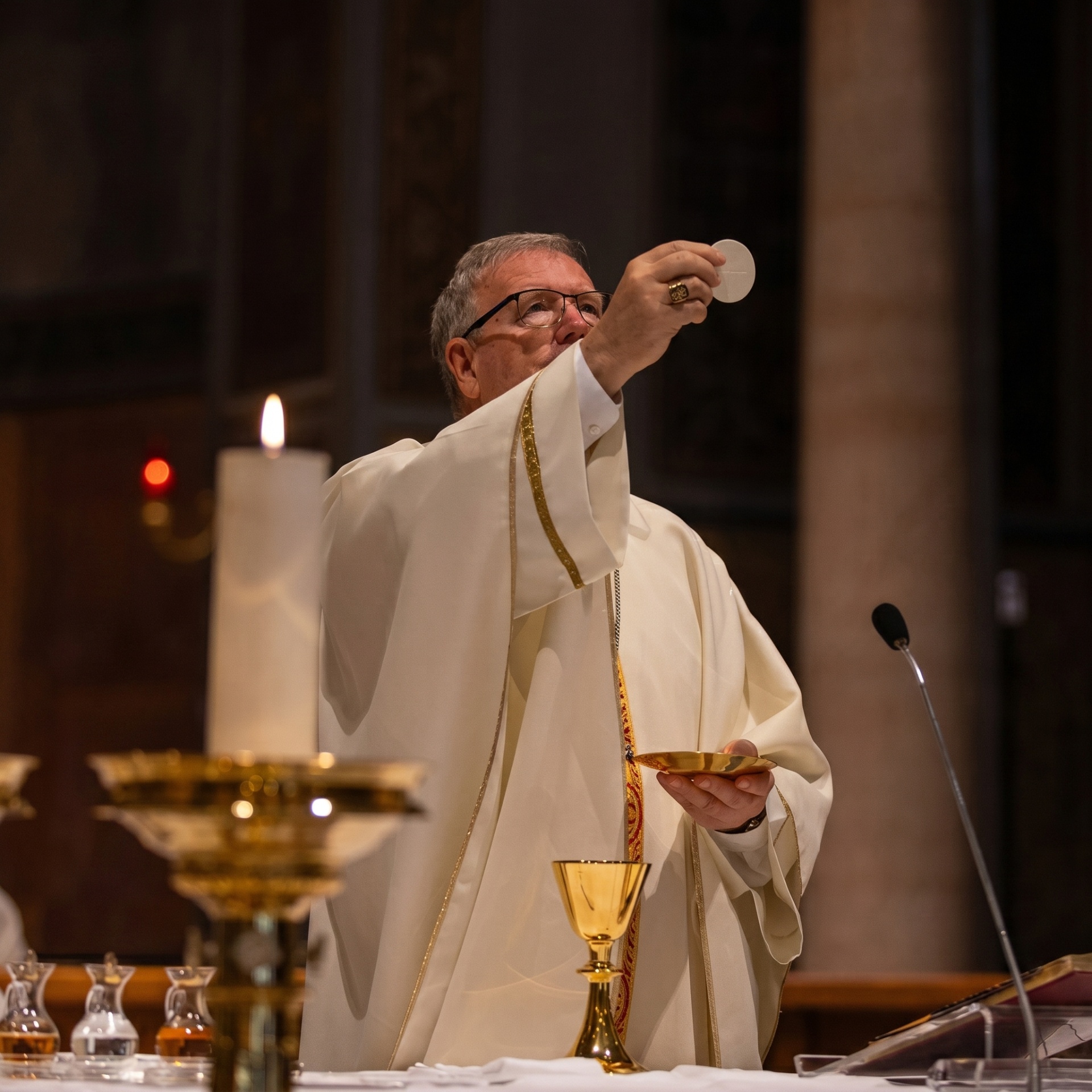Padre celebrando a missa